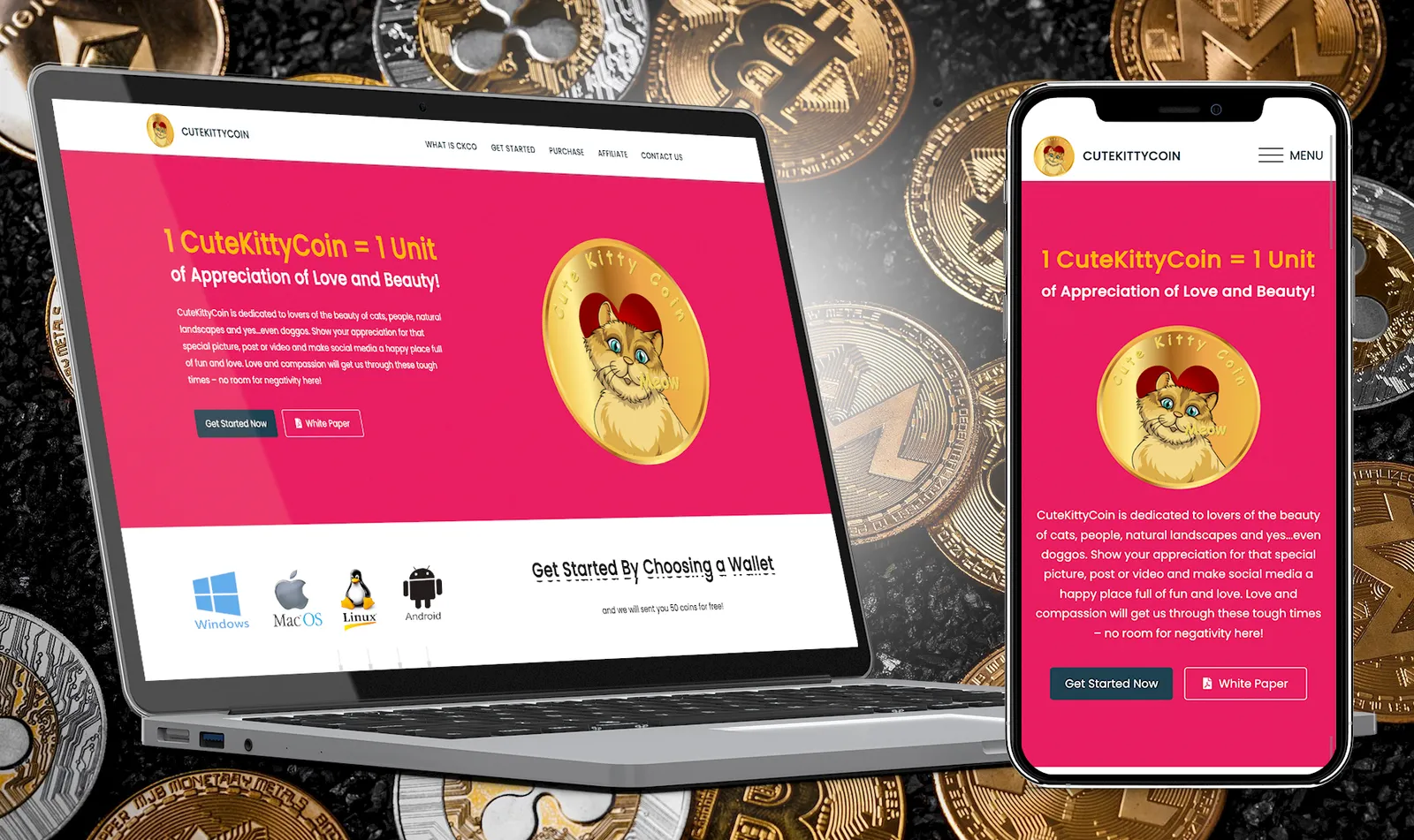 Cute Kitty Coin Website