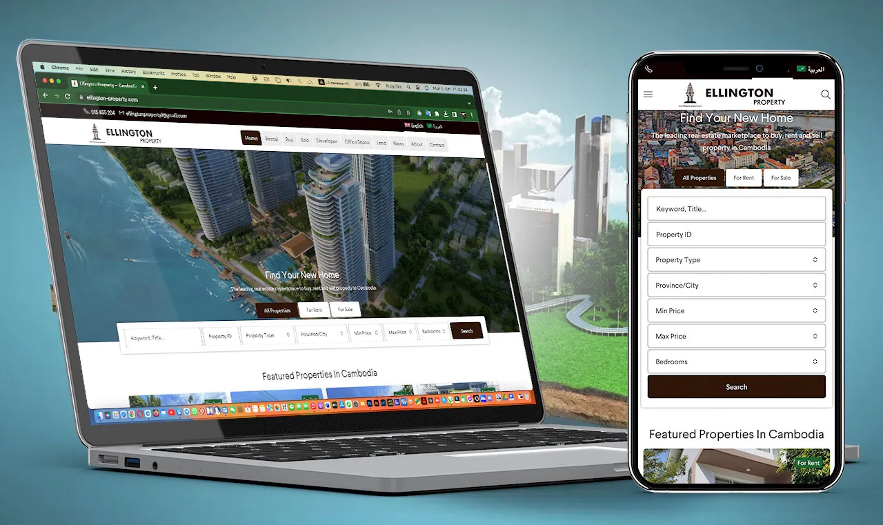 Ellington Property – Real Estate Website in Phnom Penh City