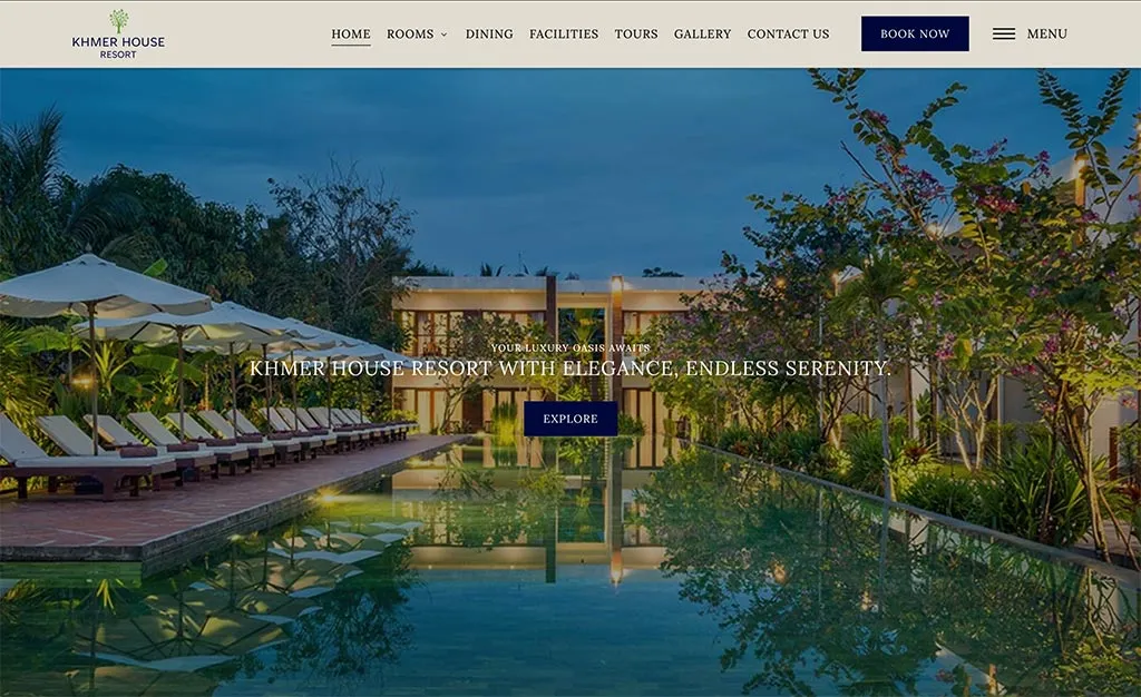 Discover the New Website Redesign of The Khmer House Boutique and Resort in Siem Reap