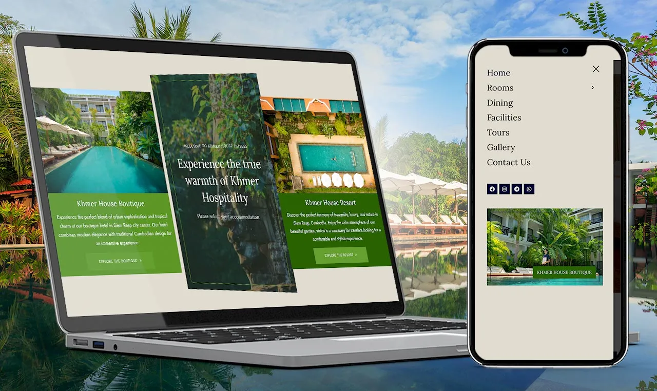 Discover the newly redesigned website for Khmer House Boutique and Resort in Siem Reap