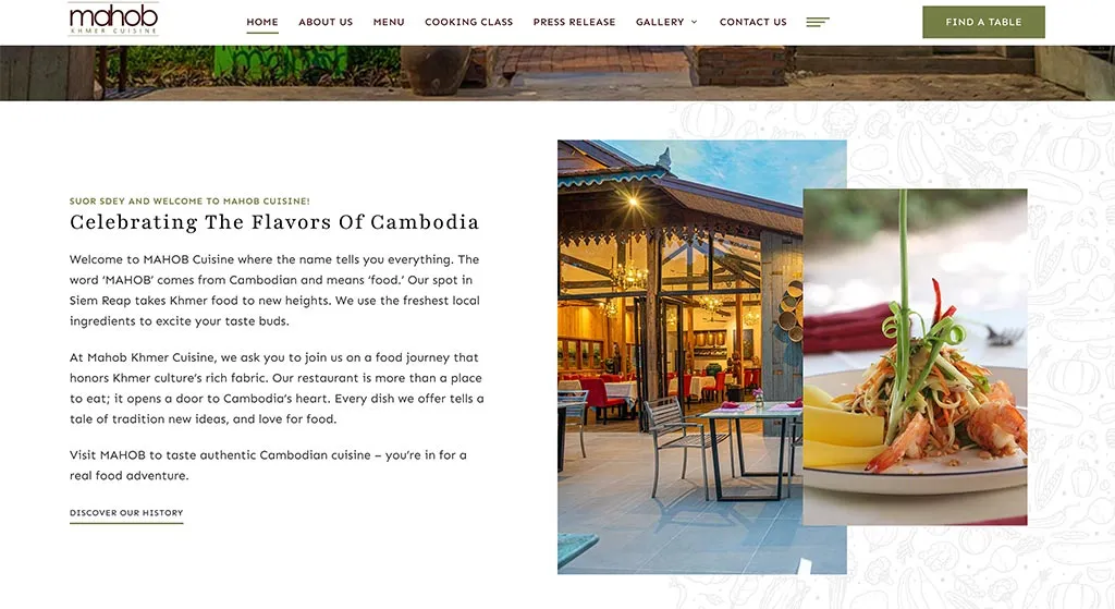Revamped Website Brings MAHOB Khmer Cuisine's Flavors to Your Fingertips