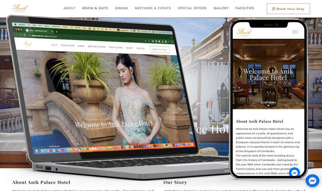 Anik Palace Hotel Website in Phnom Penh